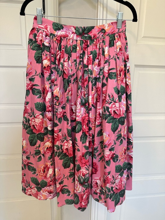 Vixen by Micheline Pitt Dresses & Skirts - NEW Vixen by Micheline Pitt Pink Floral Skirt Sz Small Cottagecore Garden Retro